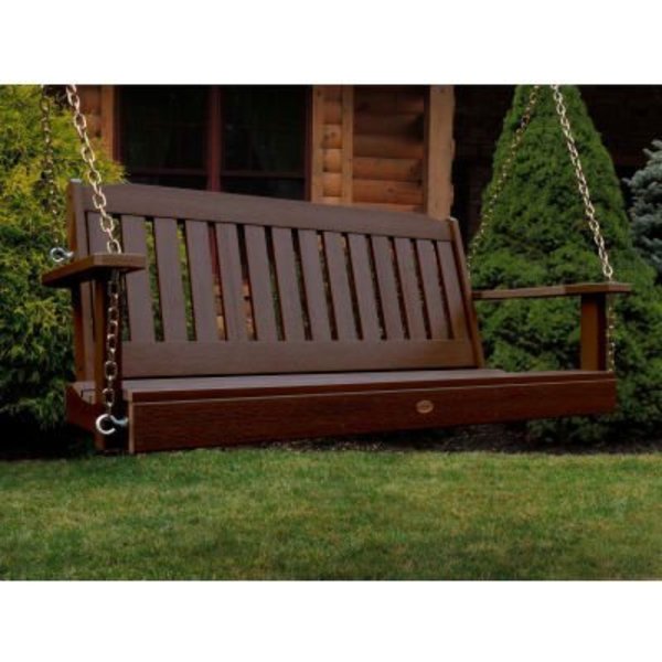 Highwood Usa Highwood® Lehigh 4' Outdoor Porch Swing, Weathered Acorn AD-PORL2-ACE